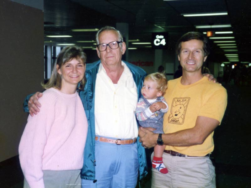 Me, Dad, my son Chris and my brother, John in 1989.