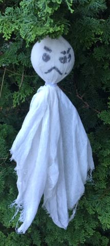 My son's ghost - has a frown and some stitches